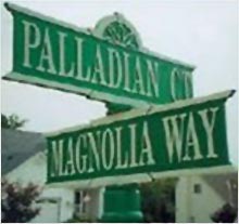 Palladian 4-Way Street Sign
